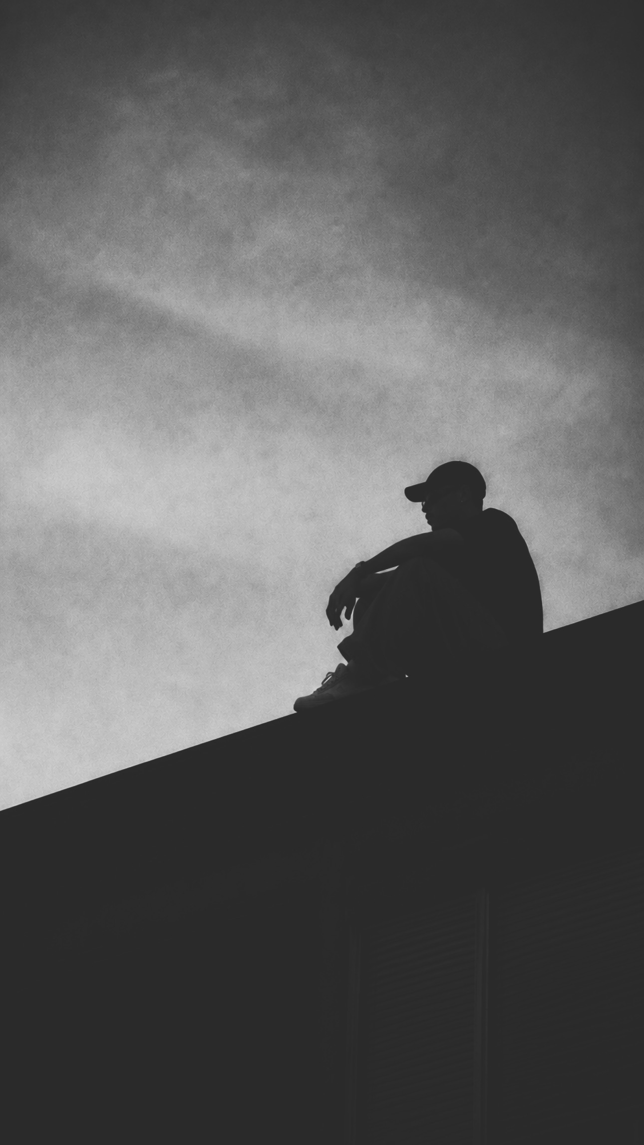 ABERCI rooftop silhouette, Barcelona-based DJ and producer visual identity